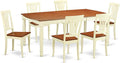 East West Furniture DOAV7-WHI-W 7 Piece Dining Set Consist of a Rectangle by EastWestFurniture