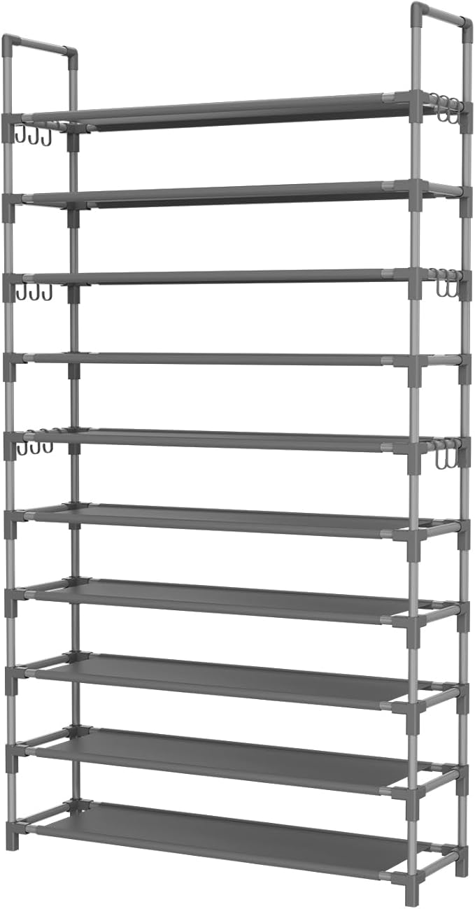 Tall Shoe Rack 10 Tier Shoe Organizer Large Shoe Shelf - Image 8