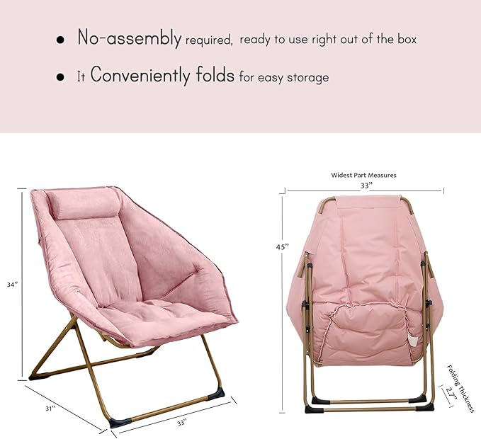 Hexagon Foldable Living Room Chair, Saucer Chair - Image 3