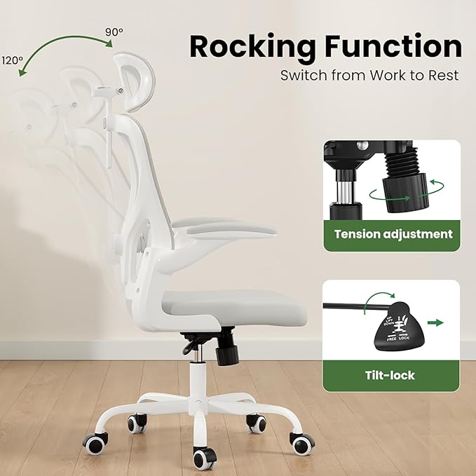 Ergonomic Office Chair, Comfy Home Office Chair High Back Computer Chair - Image 4