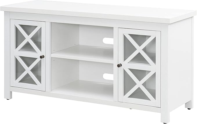Henn&Hart Rectangular TV Stand for TV's up to 55" in White, TV Stands for the - Image 3