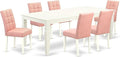 East West Furniture LGAS7-LWH-42 7 Piece Dining Table Set Consists A Wooden by EastWestFurniture