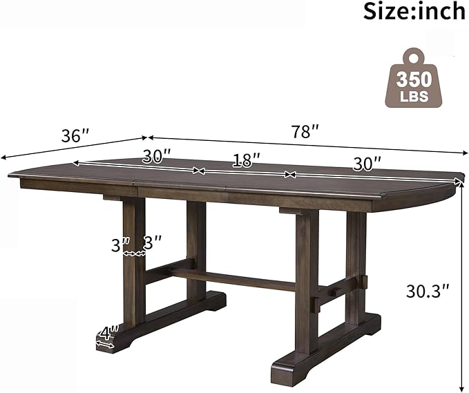 Ball & Cast 60"-78" Extendable Farmhouse Dining-Table - Image 2