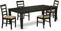 East West Furniture LGPF5-BLK-C 5 Piece Kitchen Table Set Includes a Rectangle by EastWestFurniture