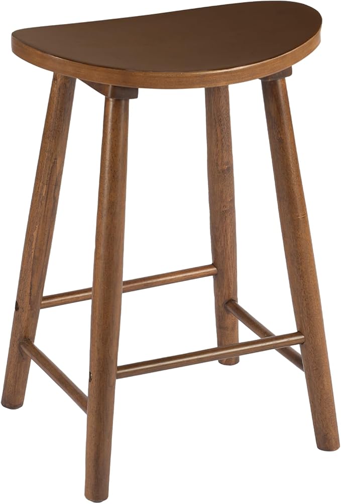 Nora 25" Counter Height Bar Stool, Backless Wooden Stool - Image 8