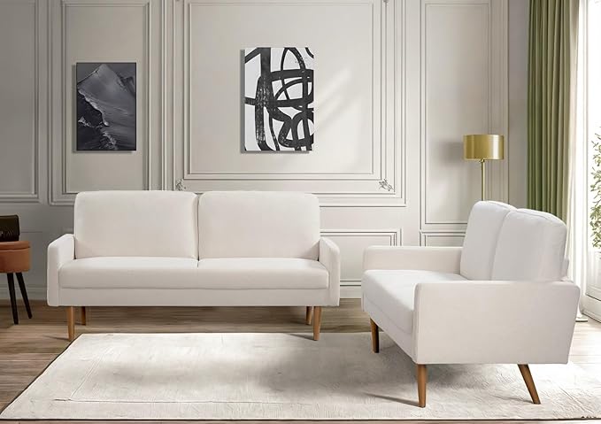 Kent 2 Piece Velvet Sofa and Loveseat Set, European Style - Image 4