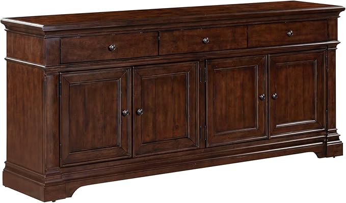Liberty Furniture Arden Road TV Console, 74 Inch, Satin Cherry, 3 Drawers - Image 2