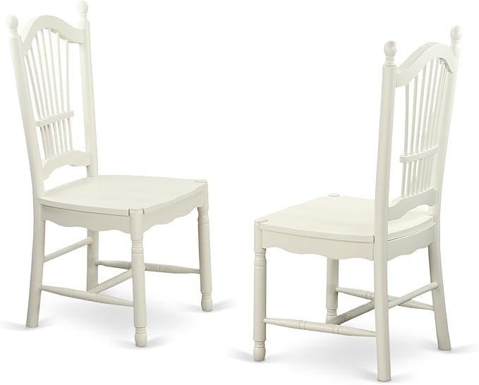 East West Furniture DOVE5-LWH-W 5 Piece Dining Set Includes a Rectangle Dining - Image 6