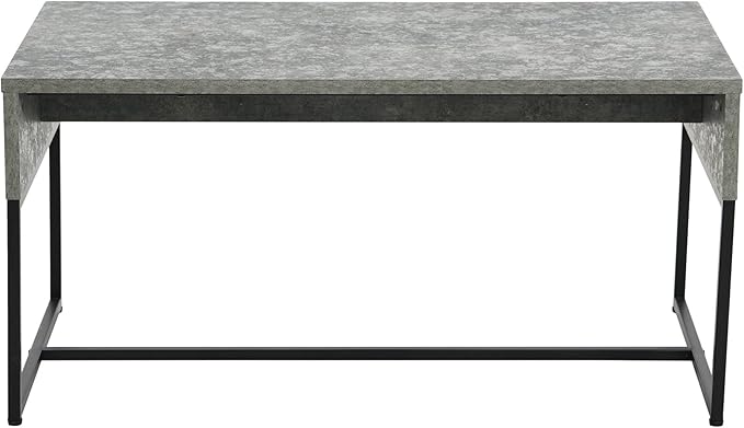 Household Essentials Wrap Rectangular Coffee Table Rustic Slate Concrete and - Image 5