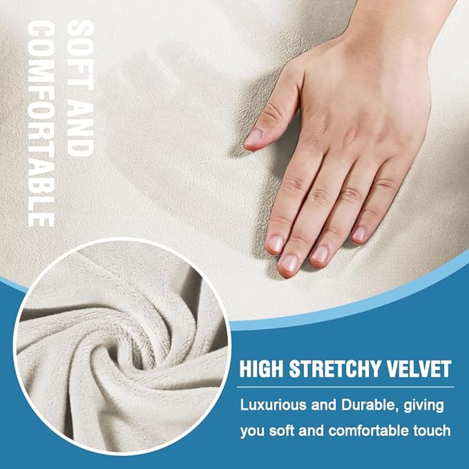 H.VERSAILTEX Sofa Cover 3 Piece T Cushion Loveseat Slipcovers Thick Velvet - Image 3