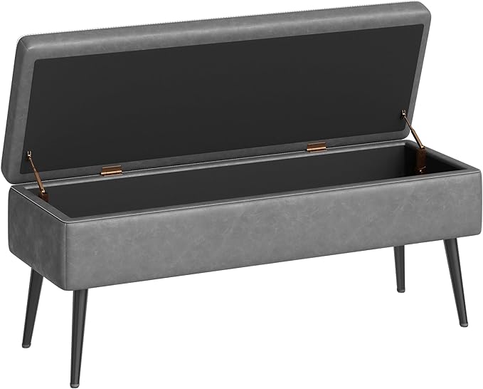 GarveeHome Storage Ottoman Bench, Mid-Century Modern Entryway Bedroom Bench - Image 7