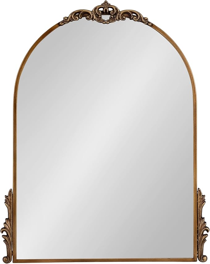 Kate and Laurel Myrcelle Traditional Arched Mirror; 21 x 26; Gold; Decorative - Image 8