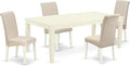 East West Furniture LGBA5-LWH-01 5 Piece Dinette Set Includes a Rectangle by EastWestFurniture