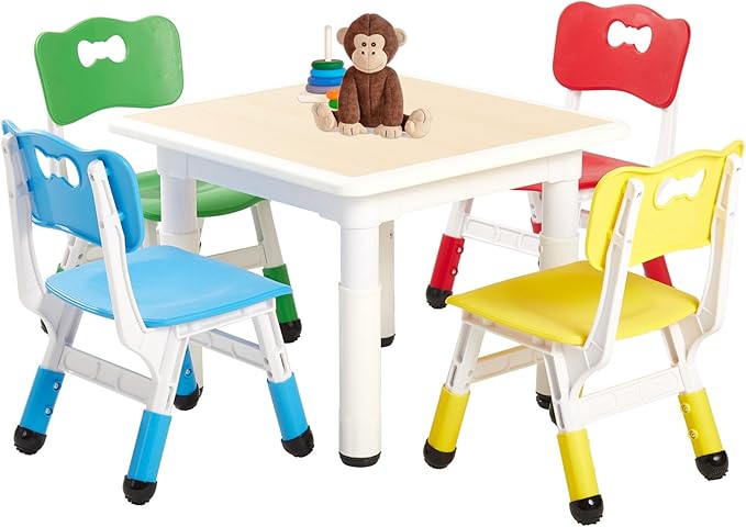 FUNLIO Kids Table and 4 Chairs Set by FUNLIO