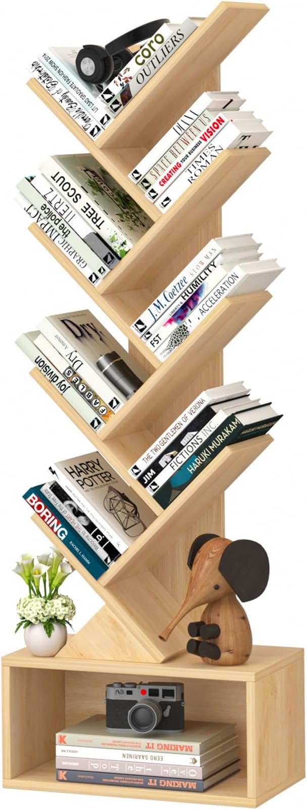 9 Tier Tree Bookshelf, Christmas Green Bookcase by SHEEPAM