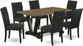 East West Furniture V676DR124-7 7 Piece Dining Room Table Set Consist of a by EastWestFurniture