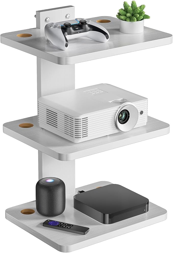 WALI Floating TV Shelf, Holds Up to 22lbs, Wooden Wall Mounted Shelves by WALI