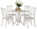 East West Furniture DLBO5-WHI-W 5 Piece Kitchen Table Set by EastWestFurniture