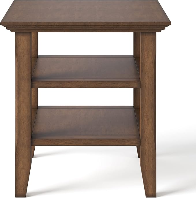 SIMPLIHOME Acadian SOLID WOOD 19 Inch Wide Square Transitional End Table in - Image 4