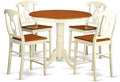 East West Furniture JAKE5-WHI-W 5 Piece Kitchen Counter Height Dining Table Set by EastWestFurniture