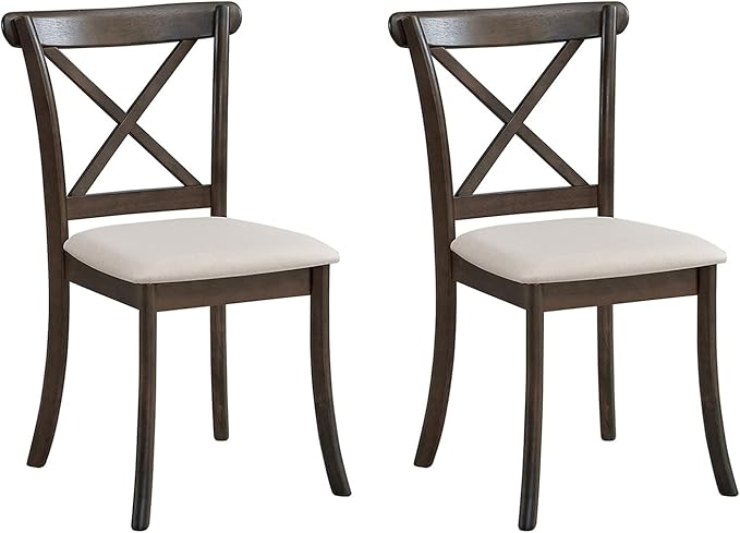 Wooden Dining Chairs Set of 2, Kitchen Chairs Upholstered Dining Chair - Image 7