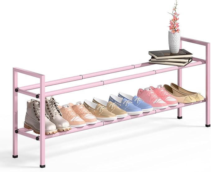 Bumusty 2-Tier Long Expandable Shoe Rack by Bumusty