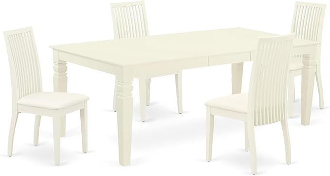 East West Furniture LGIP5-LWH-C 5 Piece Dinette Set by EastWestFurniture