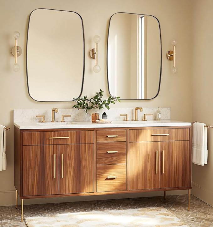 ANDY STAR Bronze Bathroom Mirror, 24x32 Oblong Vanity Mirror - Image 3