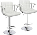 Bar Stools Set of 2, Armrest Adjustable Swivel Barstools by ERGOSEAT