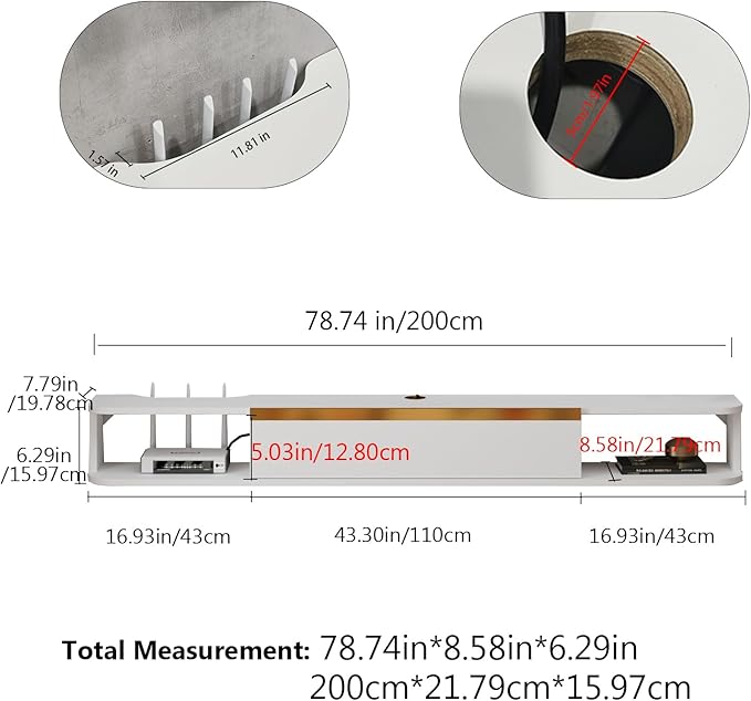Floating TV Stand, Floating Shelves - Image 3