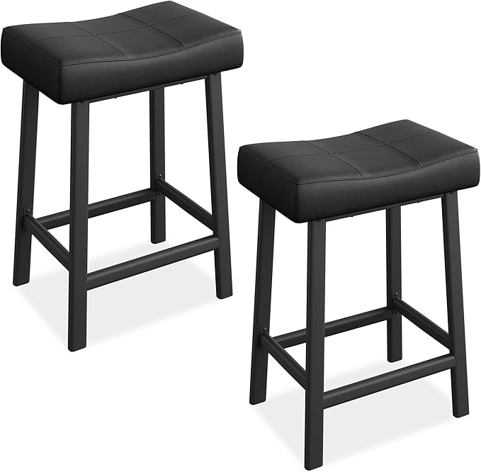 GarveeHome Counter Height Bar Stools Set of 2, 24 Inch Barstools by GarveeHome