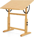 VISWIN Wood Drafting Table for Adults, Solid Pine Wood Artist Desk for Drawing by VISWIN