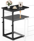 Vagusicc C Shaped End Table, Sofa Table That Slide Under, C Table End Table TV by Vagusicc