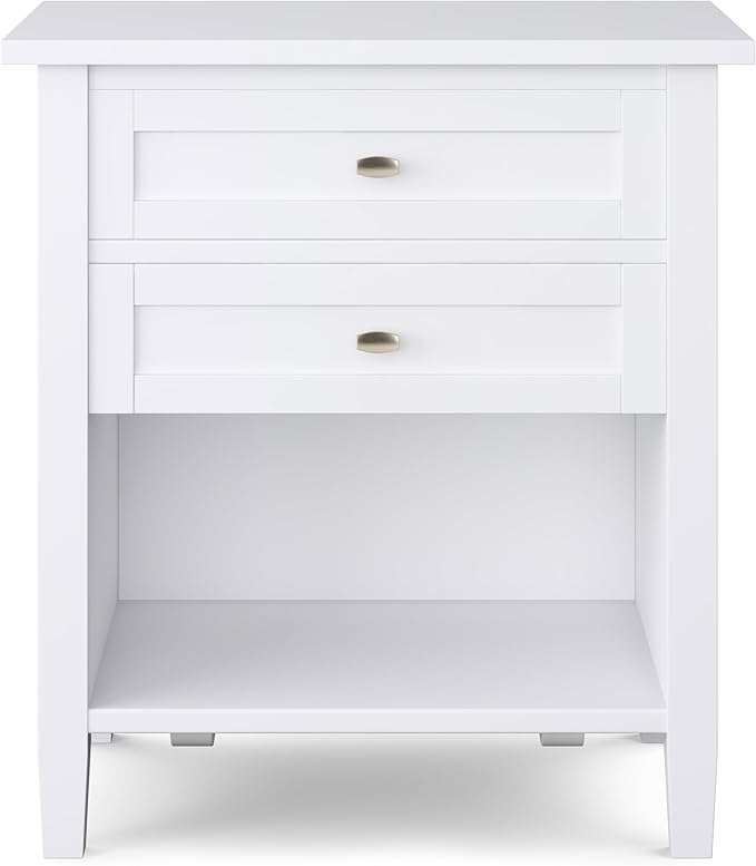 SIMPLIHOME Warm Shaker SOLID WOOD 24 Inch Wide Transitional Bedside Nightstand - Image 5