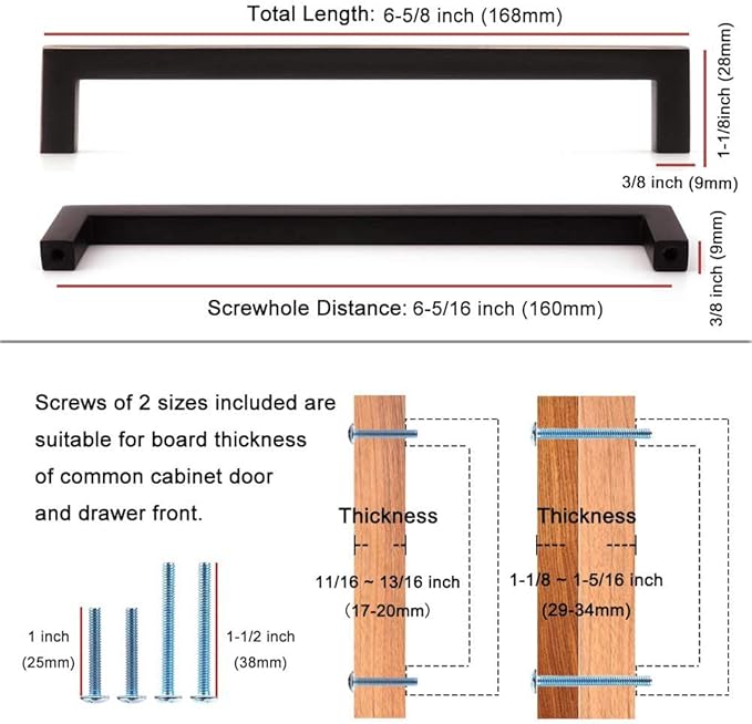 KOOFIZO Solid Square Bar Cabinet Handle - Image 2