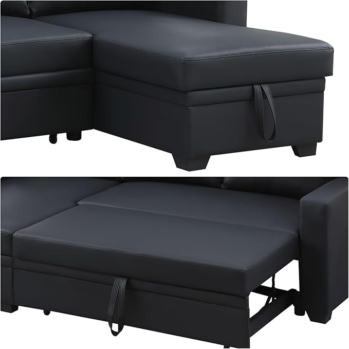L-Shape Sofa Bed, Pull Out Sleeper Sofa - Image 4