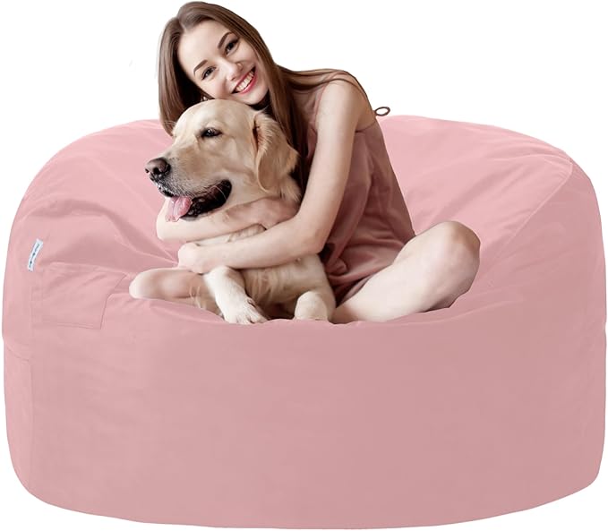 3FT Bean Bag Chair with Ultra Soft Velvet Cover Bean Bag Sofa with Memory Foam by Unknown