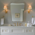 ANDY STAR 24x32 Inch Gold Mirror, Bathroom Vanity Mirror, Antique Brass by ANDYSTAR