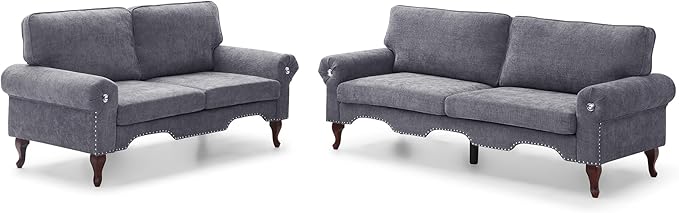 2 Piece Sectional Sofa Set, 2+3 Seat Convertible Couch - Image 3