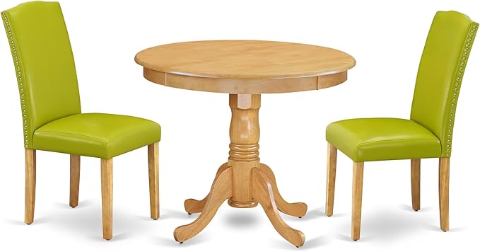 East West Furniture ANEN3-OAK-51 3 Piece Modern Dining Table Set Contains a by EastWestFurniture