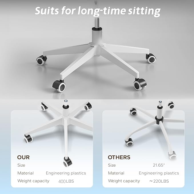 Ergonomic Office Chair with Adjustable Flip-Up Armrests & Lumbar Support - Image 8