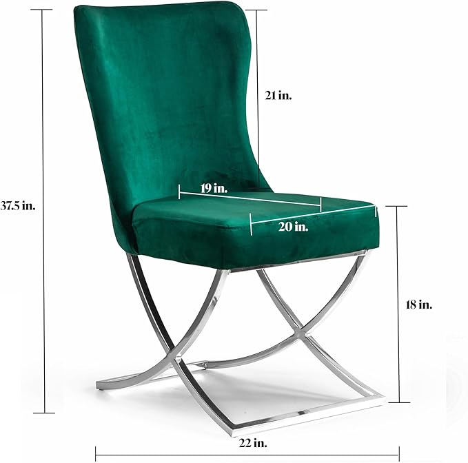 Ottomanson Royal Dining Chairs Set of 2 – Upholstered Tufted Microfiber - Image 3
