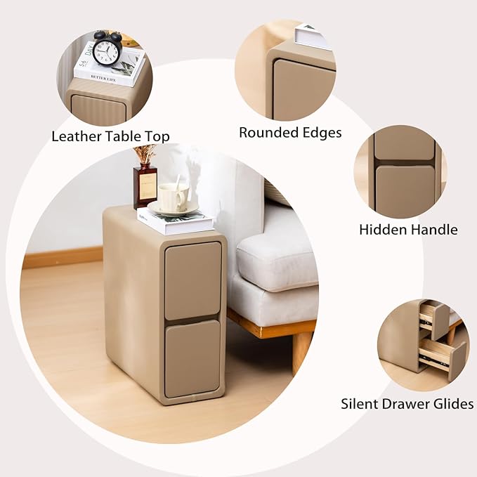 Narrow Nightstand, Solid Wood Night Stand - Image 4