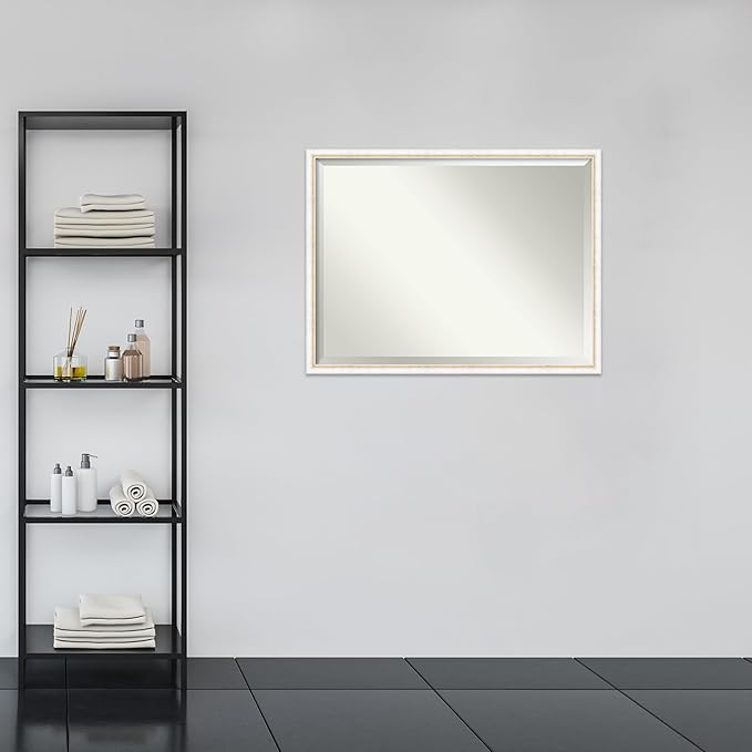 Amanti Art White Bathroom Mirror - Image 5