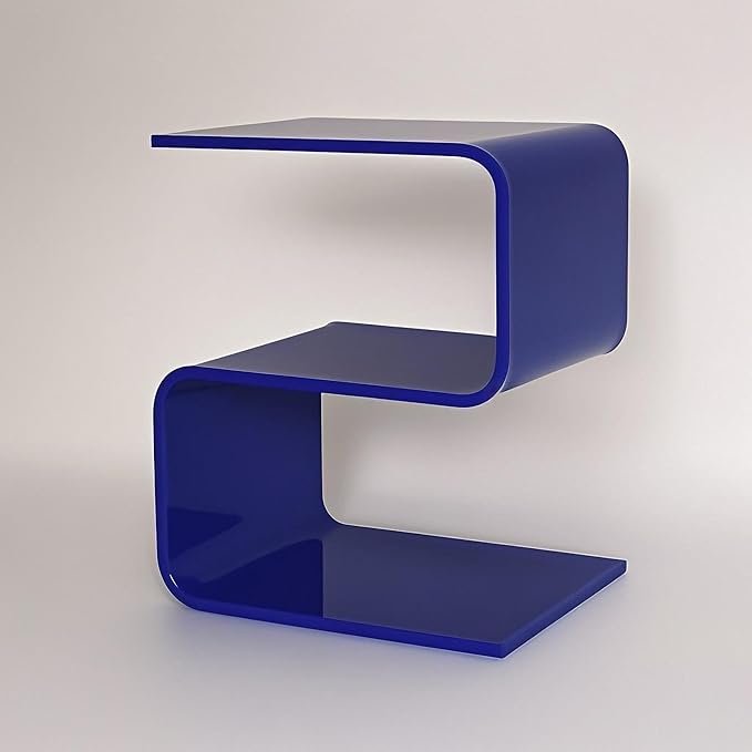 Acrylic Side Table, 17.7" H S-Shaped end Table - Image 7