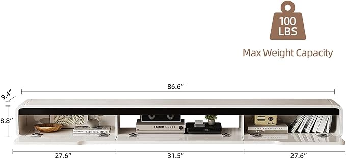 High Gloss Floating TV Stand - Image 5
