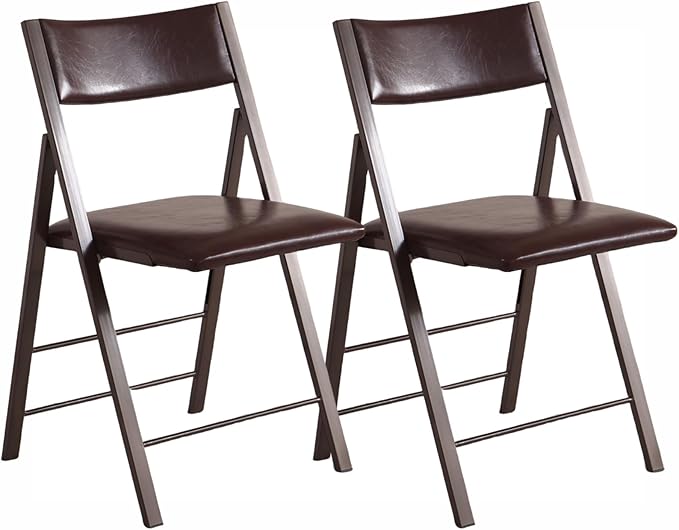 Folding Chairs with Cushion 2 Pack by Unknown