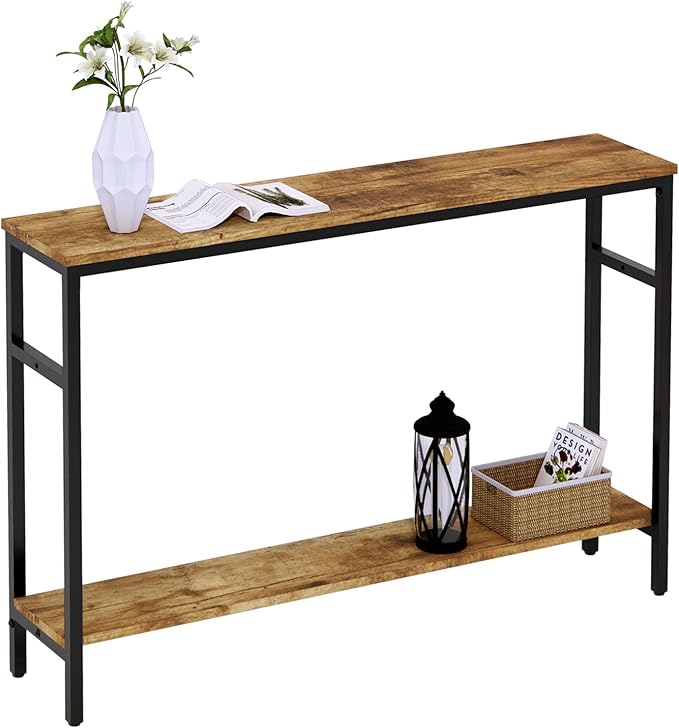 Narrow Console Table, 47 Inch Sofa Table by Timberer
