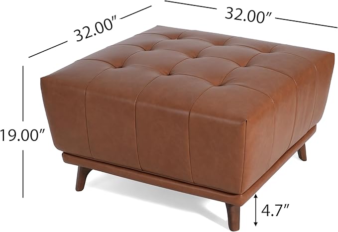 Christopher Knight Home Kinsley Square Ottoman Footstool, Ottoman Chair - Image 2