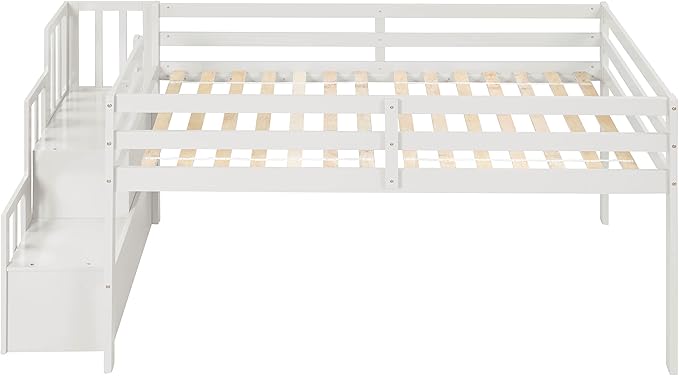 HomSof Loft Bed with Stairs and Storage - Image 7